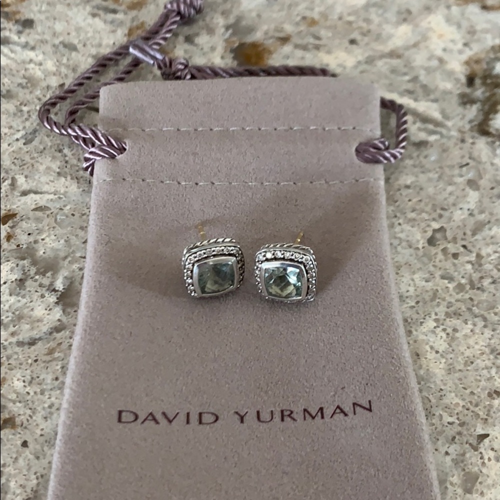 David Yurman Prasiolite Albion Earrings